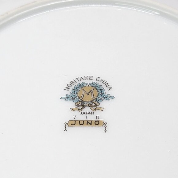 Vintage Noritake China Juno 716 Salad Plate 7'' Japan Set of 4 Floral Gold Rim - Picture 7 of 8